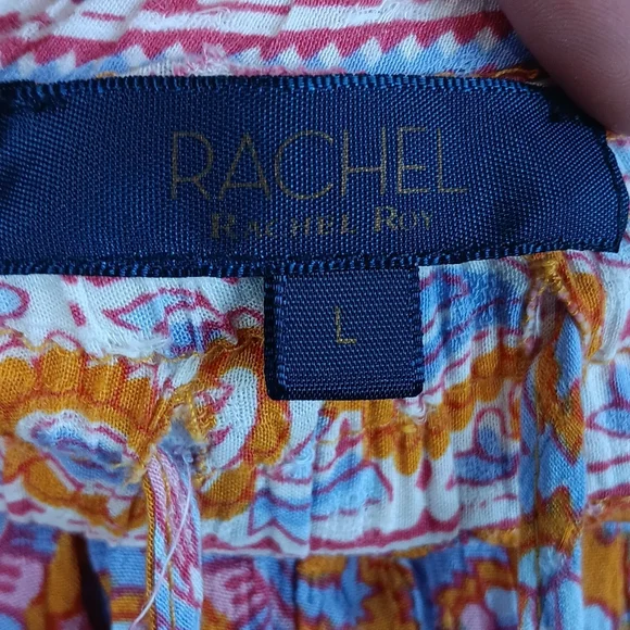Vibrant Rachel Roy Paisley Wide-Leg Pants - Picture 6 of 7
